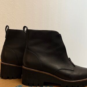 Black Leather Ankle Boots